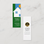 Weißer Zuhausesteigender Sun-Pfosten-ZaunRealtor Mini Visitenkarte (Vorne/Hinten)