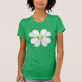 Weißes 4-Blatt-Kleeblatt T-Shirt (Vorderseite)