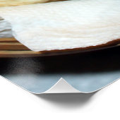 Weißes Abendessen in einem Brötchen-Foto Poster (Ecke)