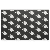 Weißes Abschluss-Hut-Schwarzes Stoff (Fat Quarter (45,7 x 55,9 cm))