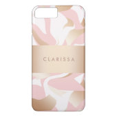 Weißes abstraktes Muster des eleganten modernen Case-Mate iPhone Hülle (Rückseite)