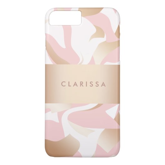 Weißes abstraktes Muster des eleganten modernen Case-Mate iPhone Hülle (Rückseite)