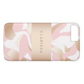 Weißes abstraktes Muster des eleganten modernen Case-Mate iPhone Hülle (Rückseite (Horizontal))