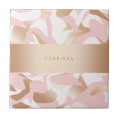 Weißes abstraktes Muster des eleganten modernen Fliese (Vorderseite)