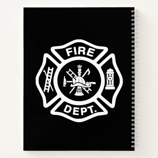 Weißes Abzeichen Notizbuch (Rückseite)