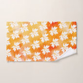 Weißes Ahornblatt Orangengelbes Aquarellfarbenmono Badhandtuch Set (Handtuch)