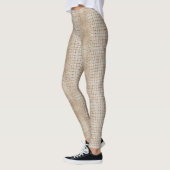 Weißes Alligator-Skin-Design auf Leggings (Links)