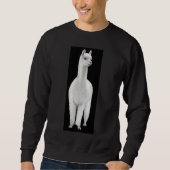 Weißes Alpaka-Sweatshirt Sweatshirt (Vorderseite)