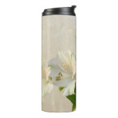 Weißes Alstromeria-Blume Thermosbecher (Nach links gedreht)