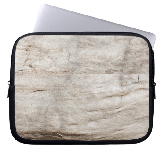 Weißes altes Eichenholzmuster Laptopschutzhülle (Vorderseite)