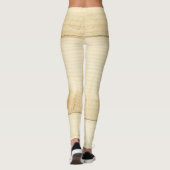 Weißes altes Holzmuster Leggings (Rückseite)