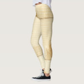 Weißes altes Holzmuster Leggings (Links)