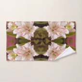 Weißes Amaryllis oder doppelblütiges Hippeastrum Badhandtuch Set (Handtuch)