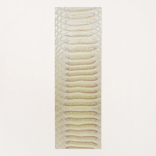 Weißes Anaconda-Hautmuster Yogamatte (Vorderseite)