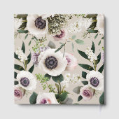 Weißes Anemon auf perfekt blass Gästebuch (Rückseite)