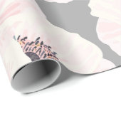 Weißes Anemone Blumenpapier Geschenkpapier (Rolleneckpunkt)