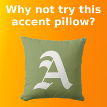 Weißes Anfangsmonogramm auf Olive Green Minimalist