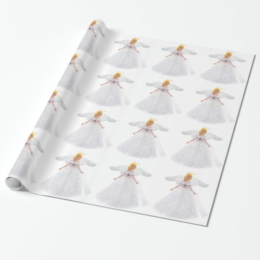 Weißes Angel-Wrapping-Papier Geschenkpapier (Ungerollt)
