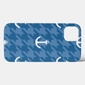 Weißes Anker-Muster Case-Mate iPhone Hülle (Rückseite (Horizontal))