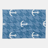 Weißes Anker-Muster Küchentuch (Horizontal)