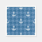 Weißes Ankermuster Serviette (Vorderseite)