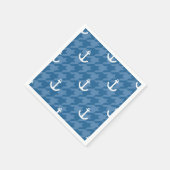 Weißes Ankermuster Serviette (Ecke)