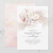 Weißes Anthurium und Pampas-Gras Elegante Hochzeit