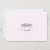 Weißes Apfelblütenfoto Dankeskarte (Rückseite)