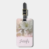 Weißes Apfelblütenfoto Gepäckanhänger (Vorderseite vertikal)