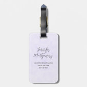 Weißes Apfelblütenfoto Gepäckanhänger (Rückseite vertikal)