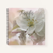 Weißes Apfelblütenfoto Notizblock (Vorderseite)