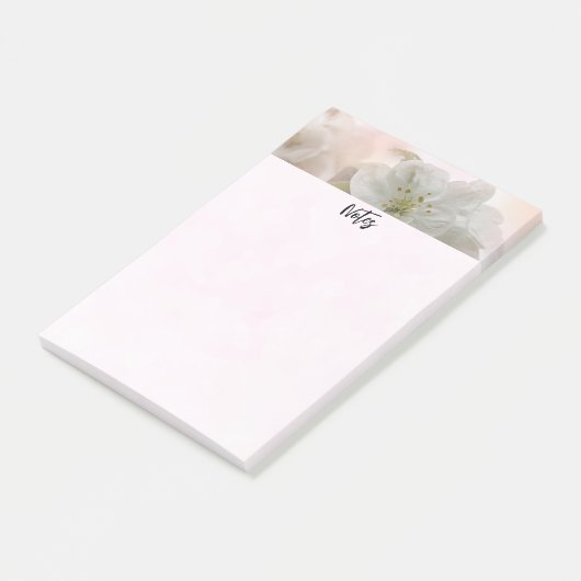 Weißes Apfelblütenfoto Post-it Klebezettel (angewinkelt)