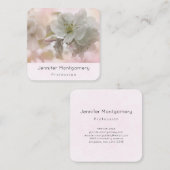 Weißes Apfelblütenfoto Quadratische Visitenkarte (Vorne/Hinten)