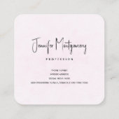 Weißes Apfelblütenfoto Quadratische Visitenkarte (Rückseite)