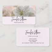 Weißes Apfelblütenfoto Visitenkarte (Vorne/Hinten)