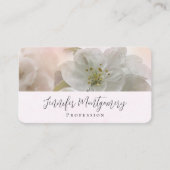 Weißes Apfelblütenfoto Visitenkarte (Vorderseite)