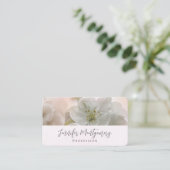 Weißes Apfelblütenfoto Visitenkarte (Stehend Vorderseite)