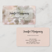 Weißes Apfelblütenfoto Visitenkarte (Vorne/Hinten)