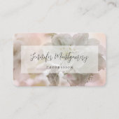 Weißes Apfelblütenfoto Visitenkarte (Vorderseite)