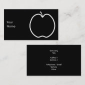 Weißes Apple umreißen Visitenkarte (Vorne/Hinten)