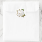 Weißes Aqua-Gold für Siegel Runder Aufkleber (Tasche)