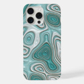 Weißes Aqua Türkis Grün Swirt Kunstmuster iPhone Hülle (Rückseite)