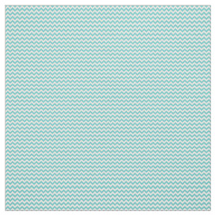 Weißes Aqua-Zickzack Muster Stoff