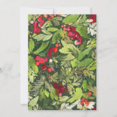 Weißes Aquarellgrün Weihnachten (Rückseite)