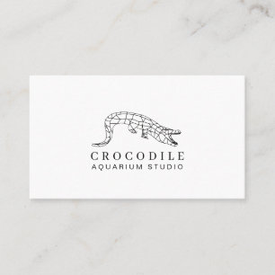 Weißes Aquarium Krokodil Alligator Visitenkarte