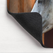 Weißes Arabianisches Pferd Mousepad (Ecke)