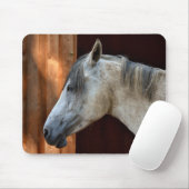 Weißes Arabianisches Pferd Mousepad (Mit Mouse)