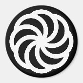 Weißes armenisches Eterneizeichen auf schwarz Magnet (Vorne)