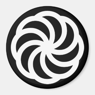 Weißes armenisches Eterneizeichen auf schwarz Magnet