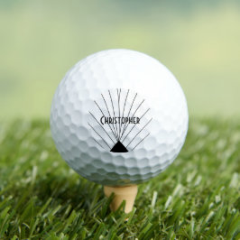 Weißes Art Deco Design Golfball